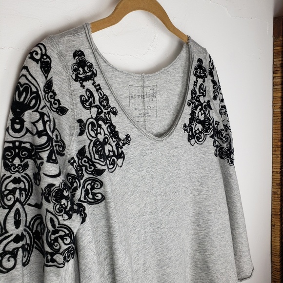 Free People Tops - We the Free Gray & Black Top